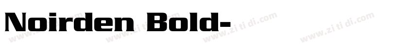 Noirden Bold字体转换